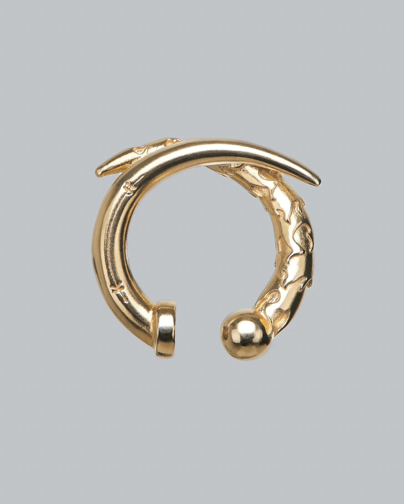 GOLD HALF FLAME EAR CUFF
