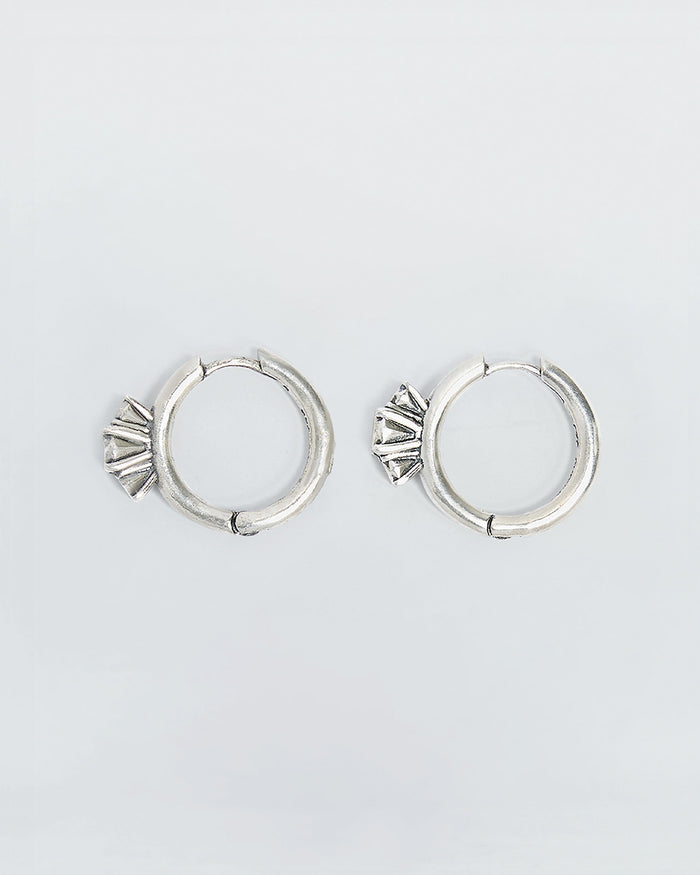 SILVER STONE EARRINGS SET