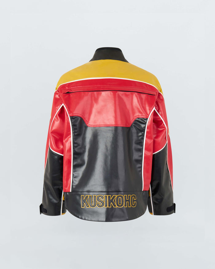 RIDER FAUX LEATHER JACKET