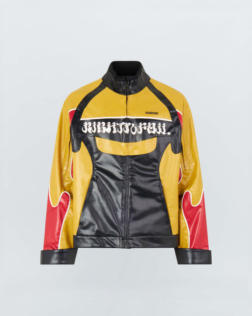 RIDER FAUX LEATHER JACKET