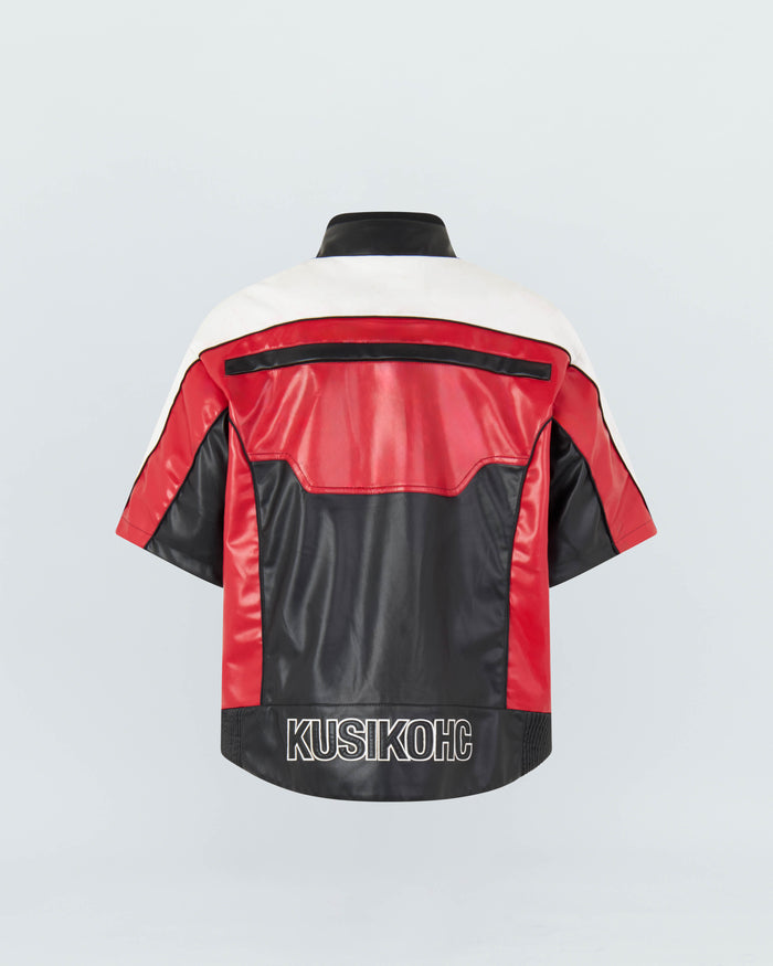 RIDER FAUX LEATHER SHORT SHIRTS