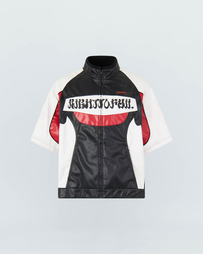 RIDER FAUX LEATHER SHORT SHIRTS