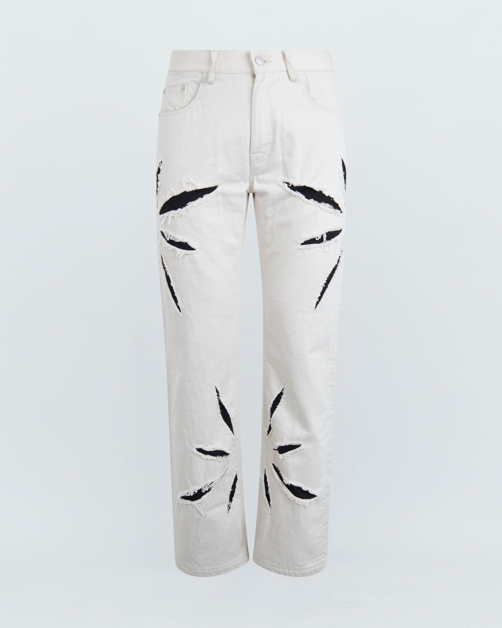 ORIGAMI CUT-OUT DENIM PANTS