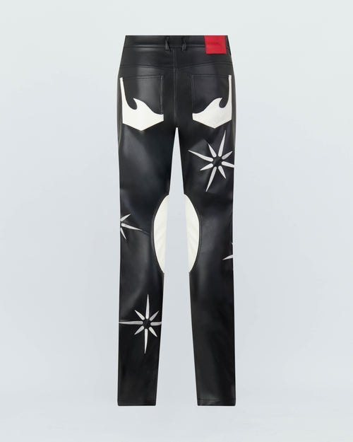 FLOWER RIDER  FAUX LEATHER PANTS