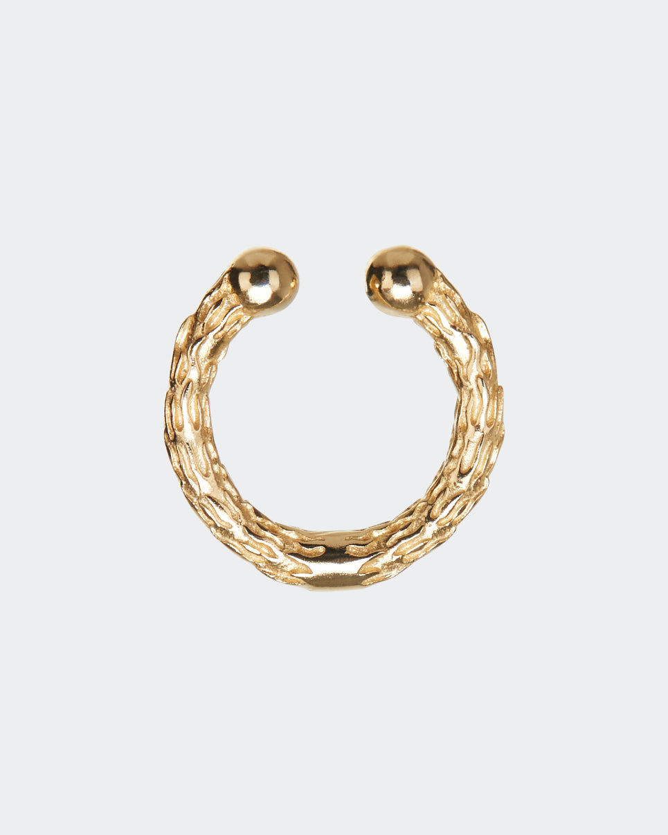 Gold Flame Ear Cuff- Small