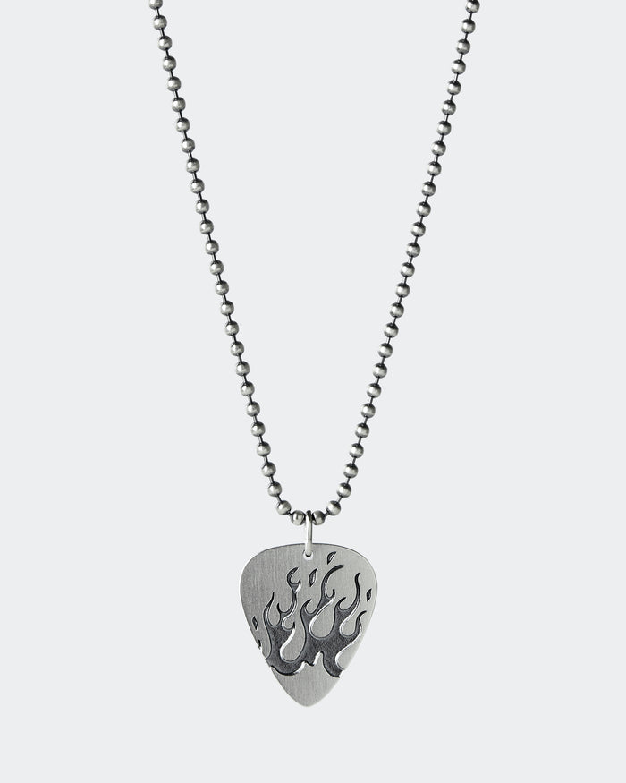 Flame Guitar Pick Necklace