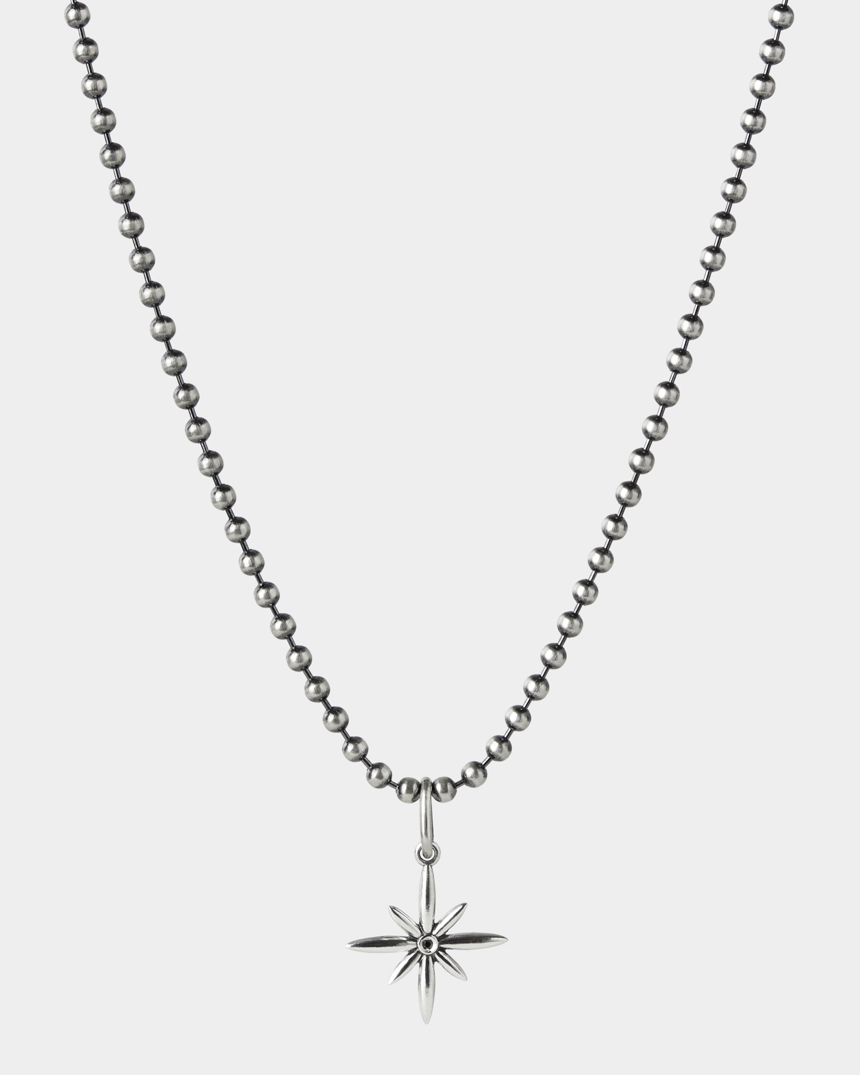 Starflower With Black Diamond Necklace