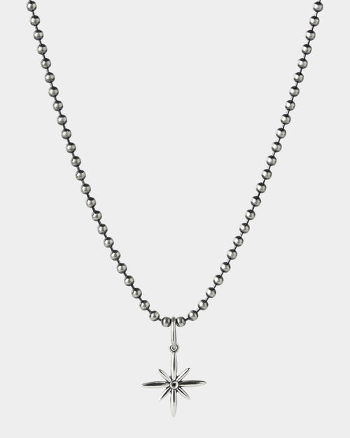 Starflower With Black Diamond Necklace