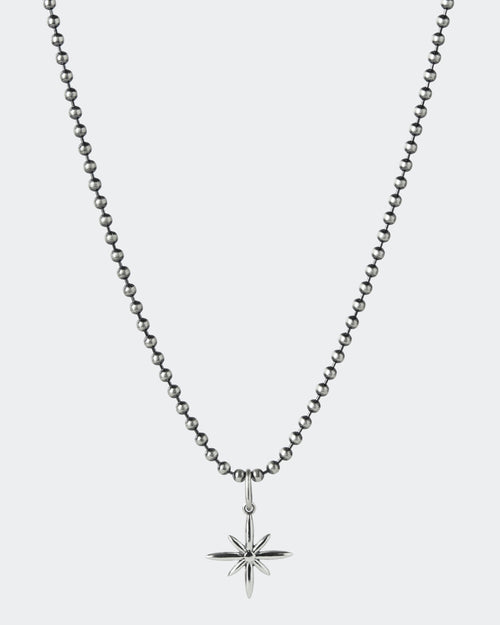 Starflower With Black Diamond Necklace