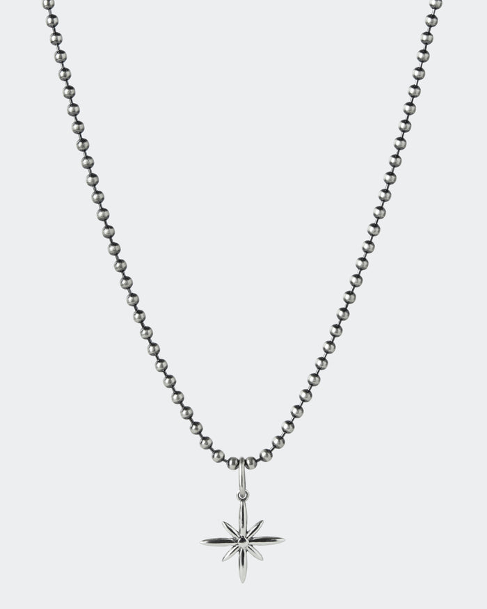 Starflower With Black Diamond Necklace